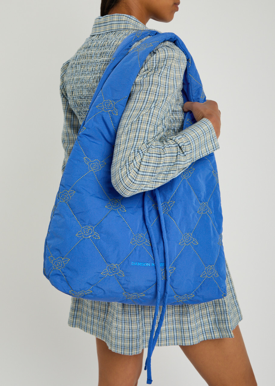 Damson Madder Roisin Quilted Hobo bag - Blue - One Size