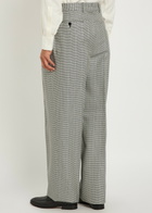 Tom Ford Herringbone Tapered-leg Silk Trousers Black And White