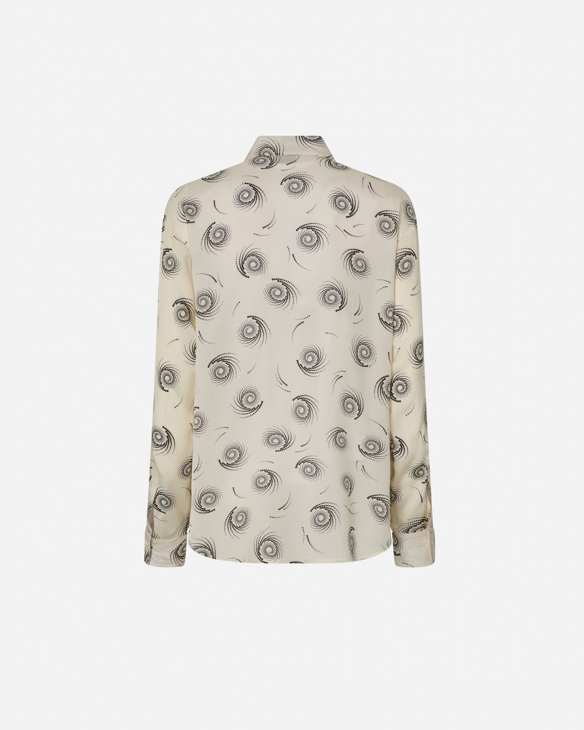 Pinko Swirl Print Twill Shirt Cream/Black