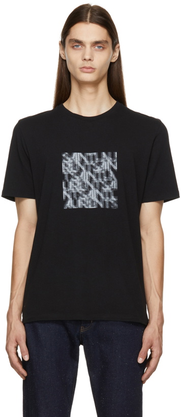 Photo: Saint Laurent Black Optical Illusion T-Shirt