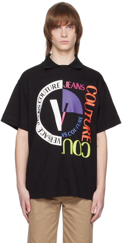 Photo: Versace Jeans Couture Black Printed Polo