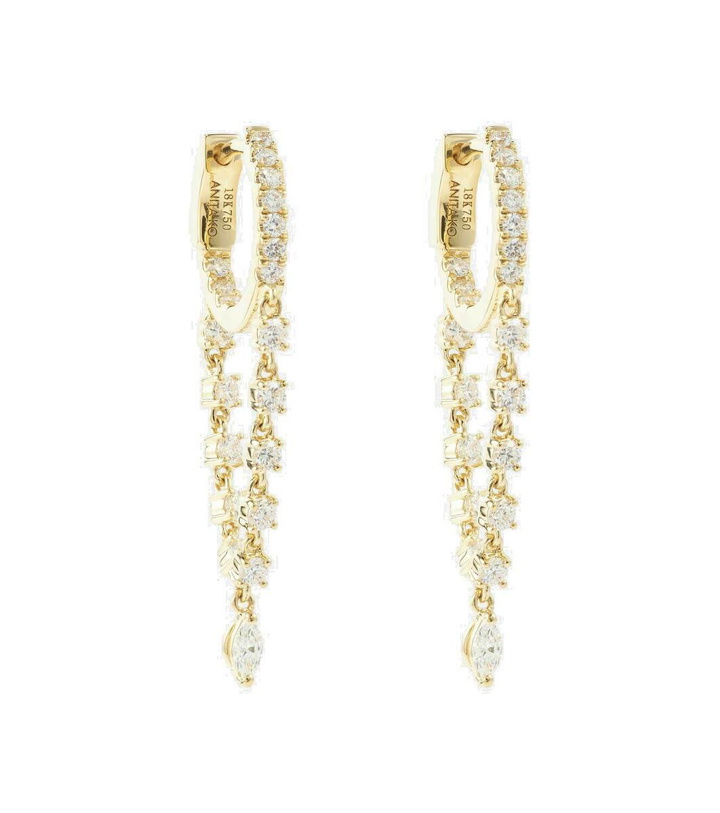 Photo: Anita Ko Sienna 18kt gold hoop earrings with diamonds