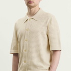 Corridor Men's Pointelle Knit Shirt in Natural