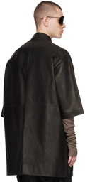 Rick Owens Black Magnum Leather Jacket
