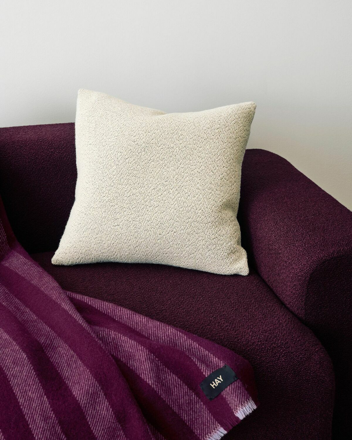 HAY Texture Cushion 50 x 50 White Mens Home deco