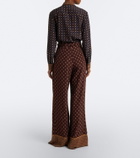 Zimmermann Belted printed wide-leg pants