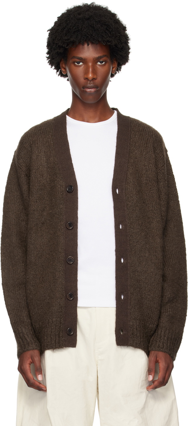 AMOMENT GRANDPA CARDIGAN カーディガンM AMOMENTO Brown Grandpa Cardigan AMOMENTO