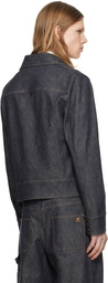 Courrèges Gray Utility Trucker Denim Jacket