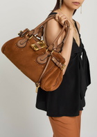 Chloe Paddington Suede Shoulder bag - Terracotta - One Size