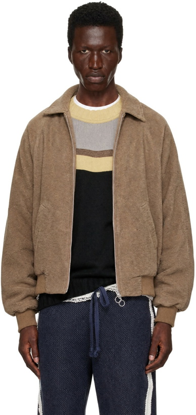 Photo: Edward Cuming Beige Fifth Dye Bottom Heavy Bomber Jacket