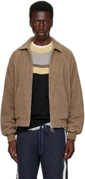 Edward Cuming Beige Fifth Dye Bottom Heavy Bomber Jacket