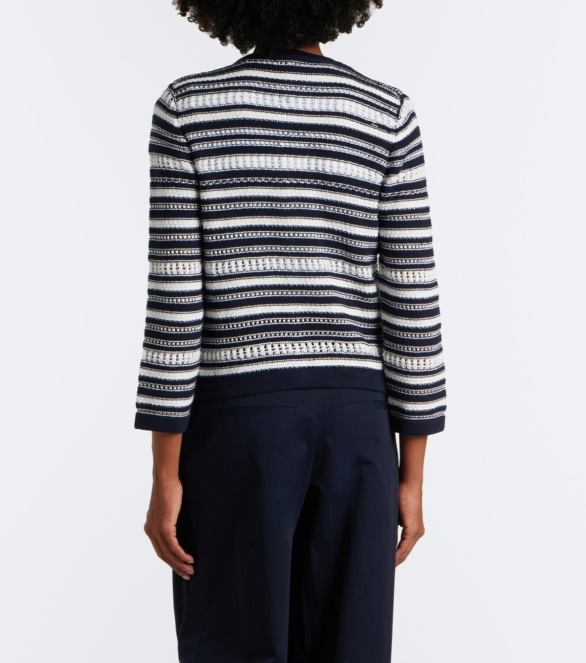 Veronica Beard Bellingham striped cotton cardigan