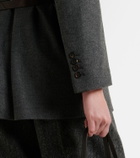 Brunello Cucinelli Belted wool and cashmere blazer