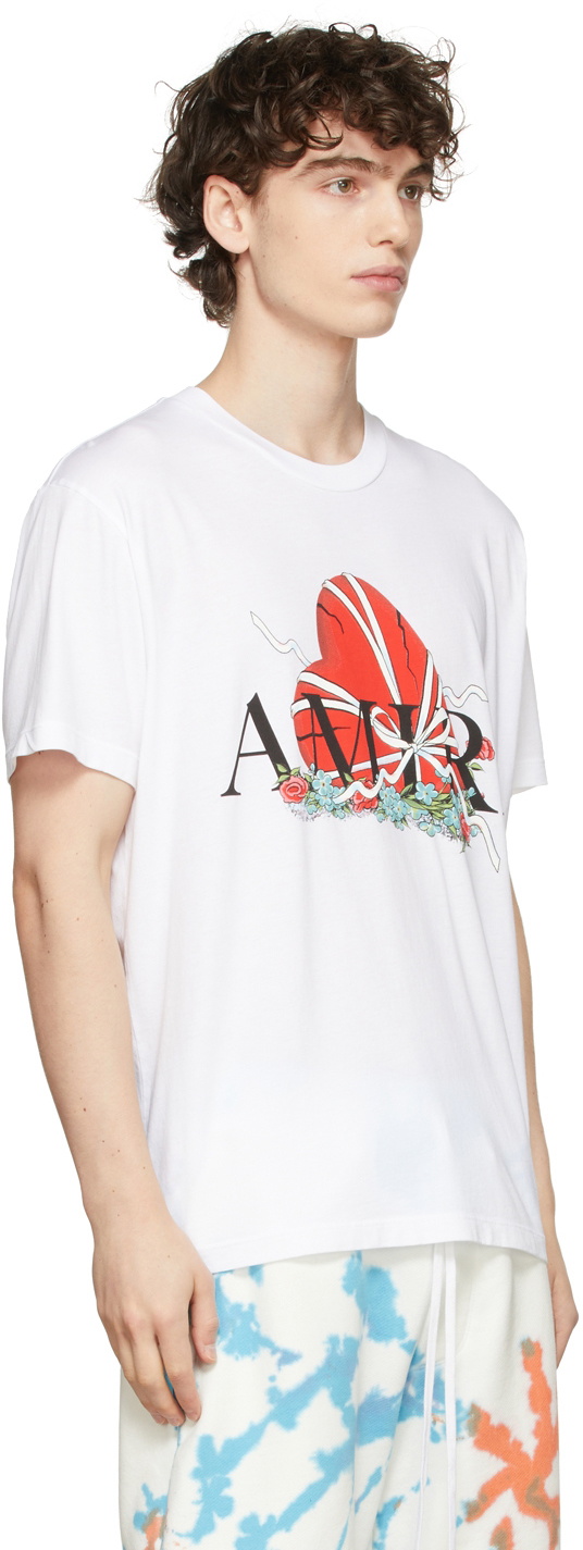 Amiri Heart Logo Print Cotton T-shirt in Black for Men