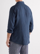 Massimo Alba - Canary Linen-Gauze Shirt - Blue