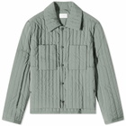 Craig Green Men's Quilted Worker Jacket in Light Green