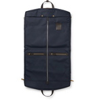 Mismo - Leather-Trimmed Nylon Garment Bag - Blue