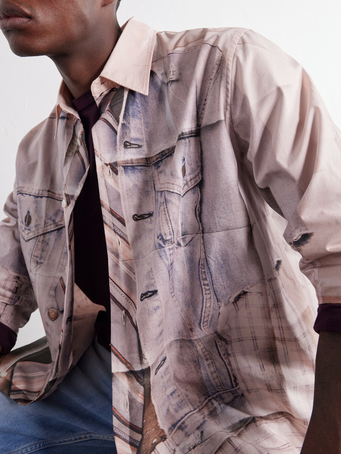 Acne Studios - Trompe-L'oeil Cotton-Poplin Shirt - Pink