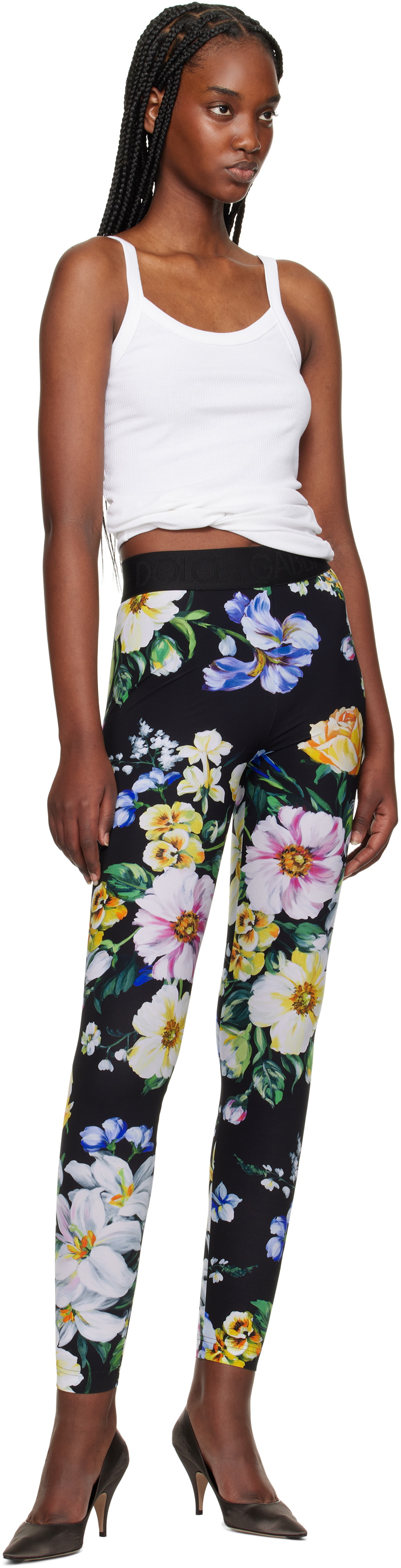 Dolce&Gabbana Black Printed Leggings