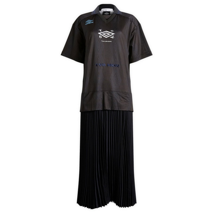 Photo: TOGA ARCHIVES Women's TOGA x Umbro Game Shirt Dress in Black