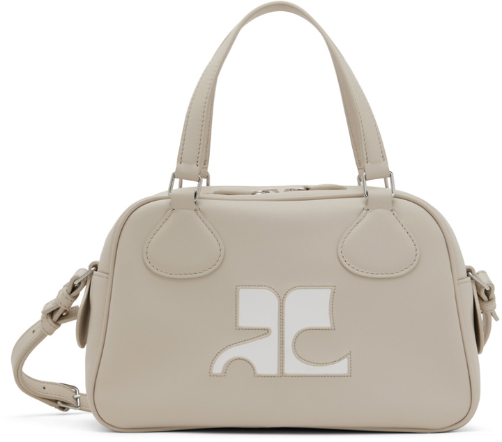 Photo: Courrèges Gray Reedition Leather Bowling Bag