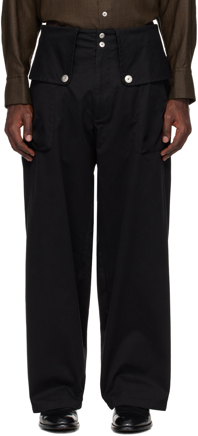 Omar Afridi Black & White Five-Pocket Trousers Omar Afridi