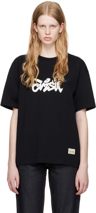 Photo: Evisu Black Graffiti Daruma Daicock T-Shirt