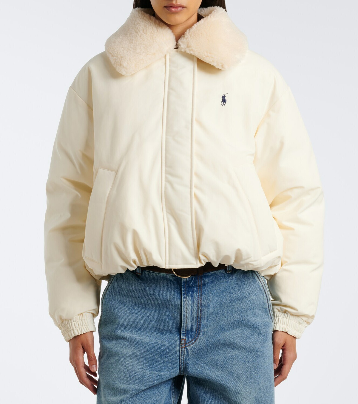 Polo Ralph Lauren Teddy-trimmed cropped blouson jacket