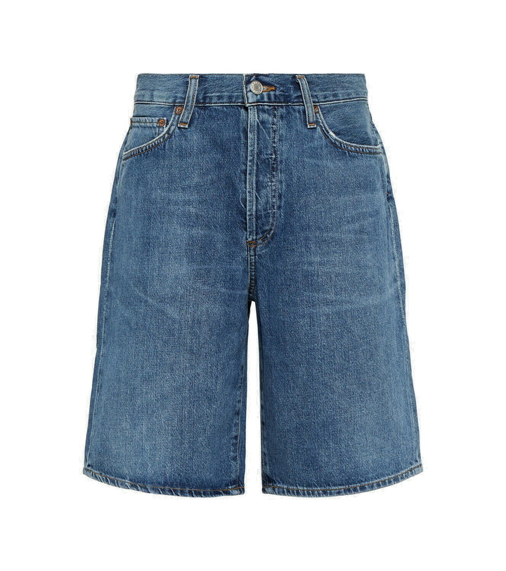 Photo: Agolde Low-rise denim shorts