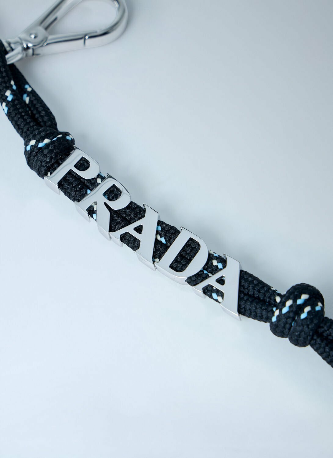 Prada Logo Embellished Keychain