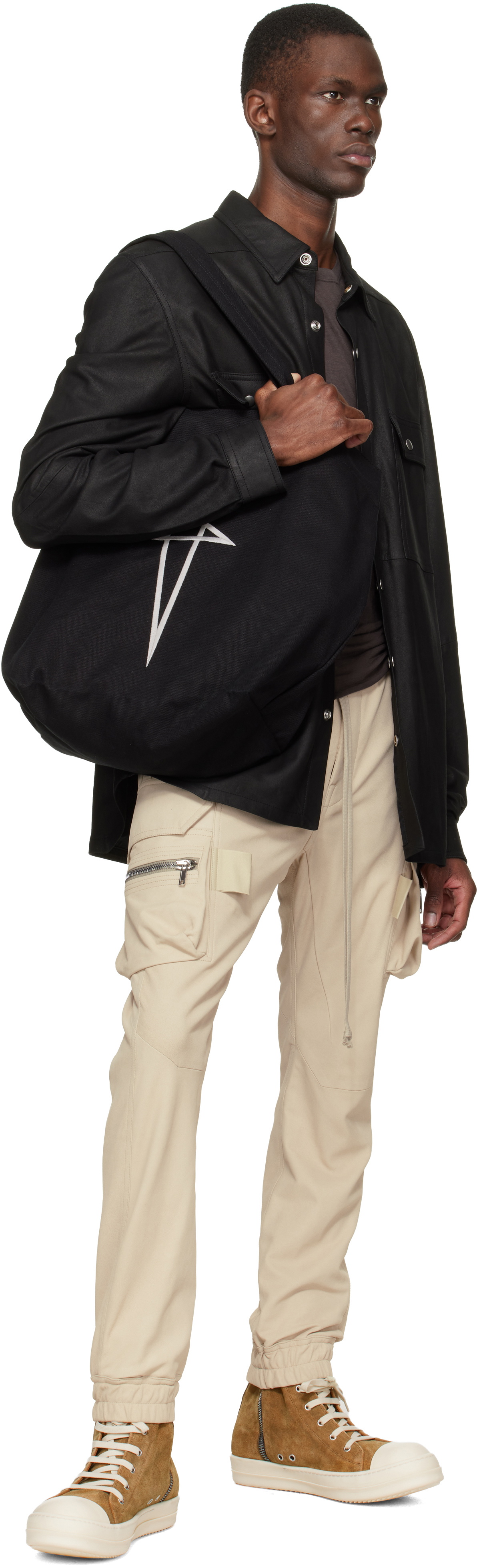 Rick Owens Black Temple Mini Beach Tote
