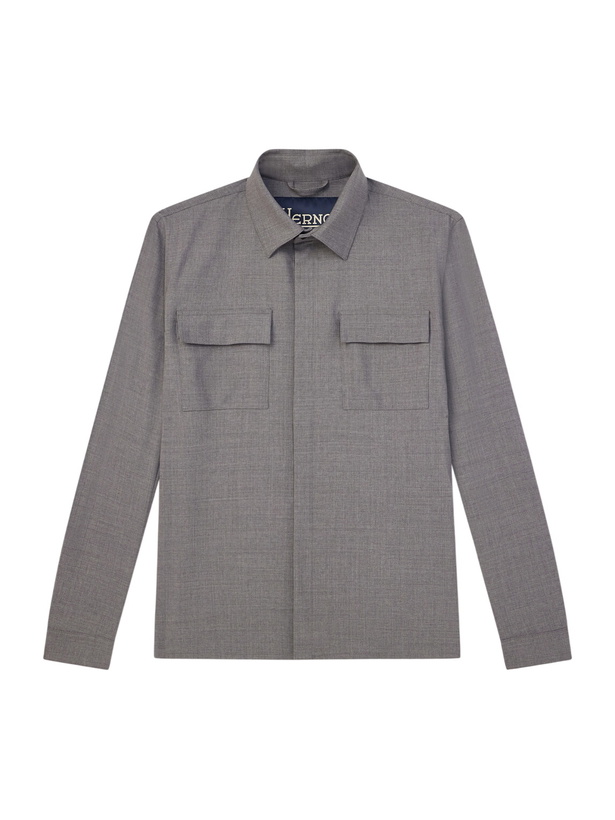 Photo: Herno - Wool-Blend Overshirt - Gray