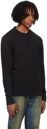 rag & bone Black Classic Flame Henley