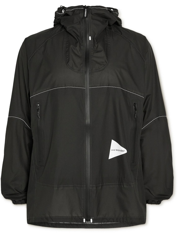 Photo: And Wander - Nylon Hooded Jacket - Black