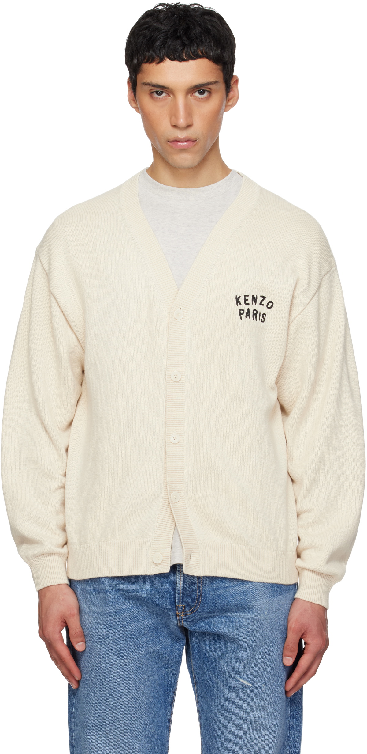 Kenzo Off-White Kenzo Paris 'KENZO Boke Heart' Cardigan