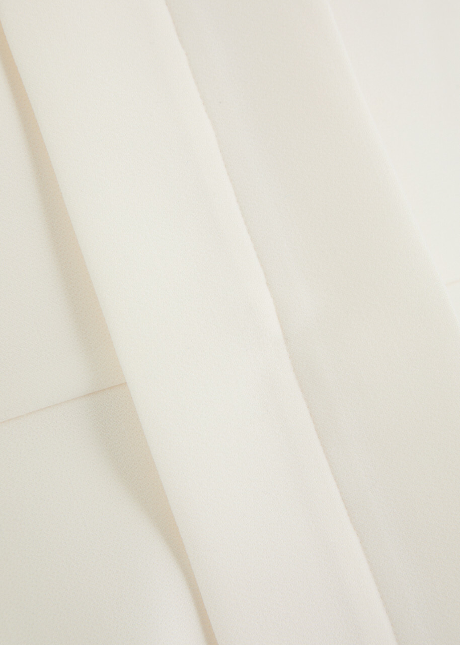 Roland Mouret Peplum Crepe Jacket Cream