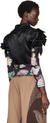 Chopova Lowena Black Rose Shrug Top