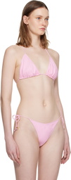 JACQUEMUS Pink 'The Triangle' Bikini Top