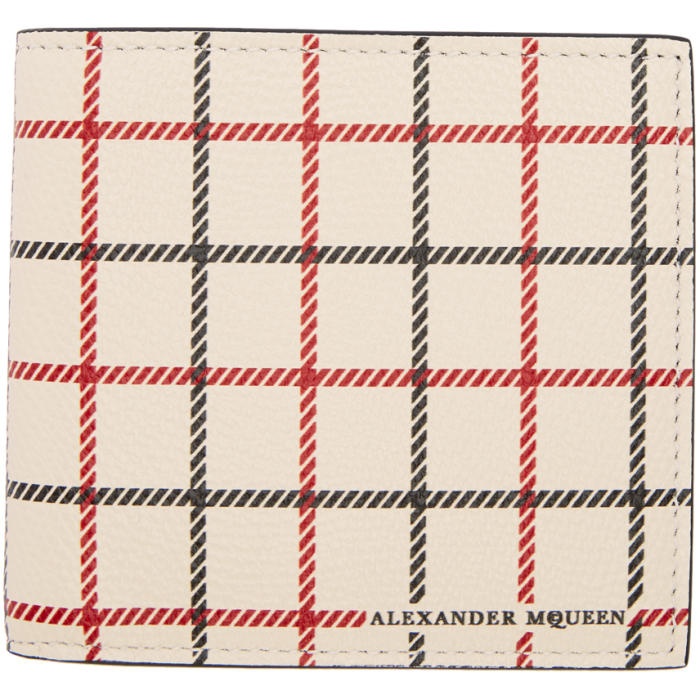 Photo: Alexander McQueen Off-White Leather Check Wallet