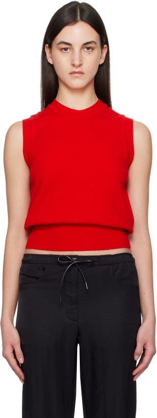 Photo: Nothing Written Red Emitt U-Neck Wool Vest