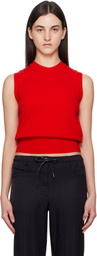 Nothing Written Red Emitt U-Neck Wool Vest