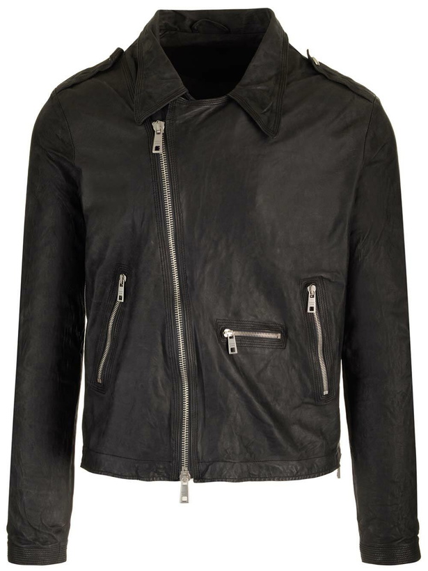 Photo: Giorgio Brato Brushed Leather Biker Jacket