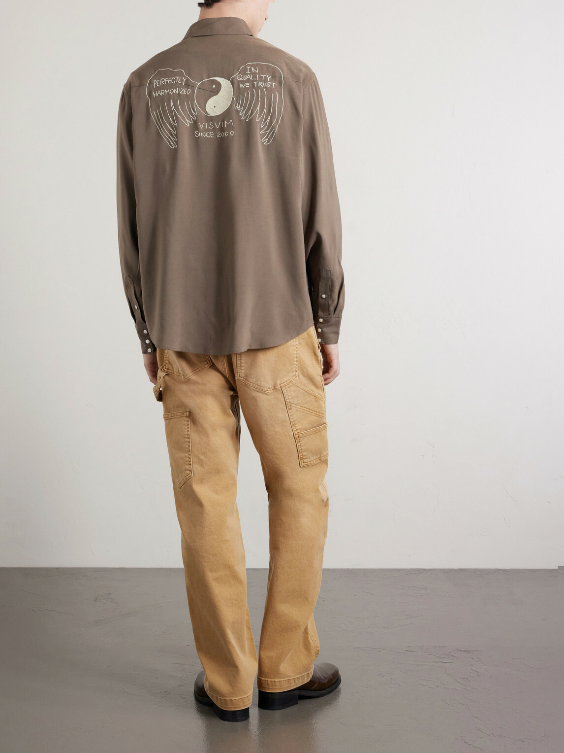 Visvim - Four Corners Logo-Embroidered Canvas Western Shirt