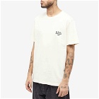 A.P.C. Men's A.P.C New Raymond Embroidered Logo T-Shirt in Off White