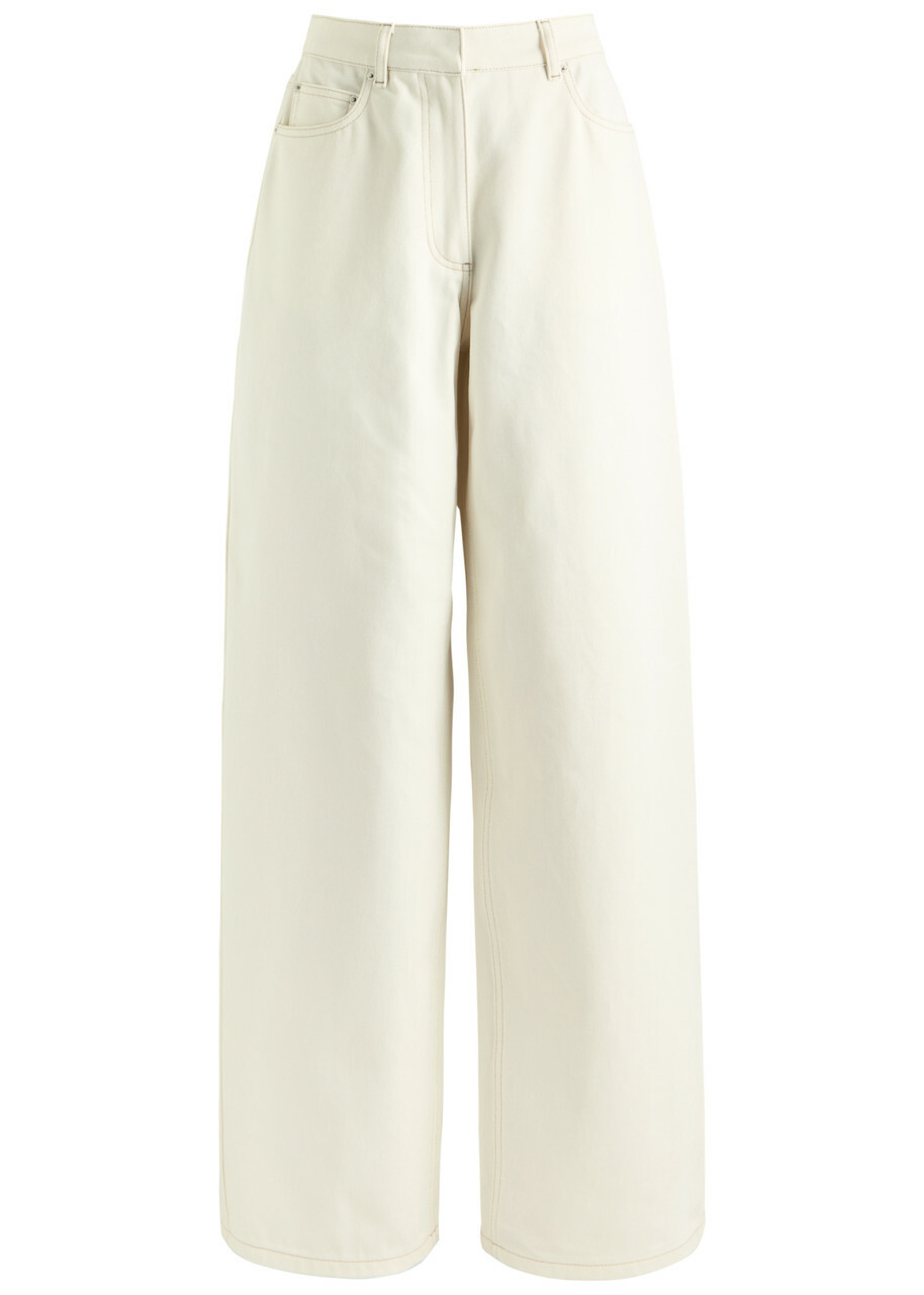 Remain BY Birger Christensen Cocoon Wide-leg Jeans Ecru