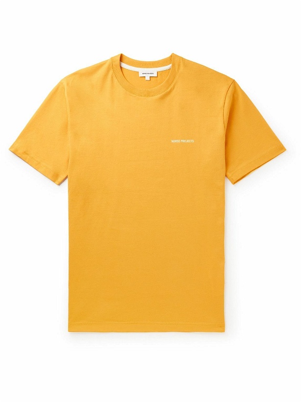 Photo: Norse Projects - Logo-Print Cotton-Jersey T-Shirt - Yellow