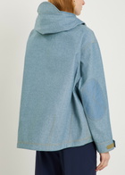 Moncler Beziers Waterproof Hooded Denim Jacket Mid Blu