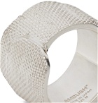 AMBUSH® - Tape Engraved Sterling Silver Ring - Silver
