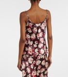 Rabanne Chain-detail floral satin top