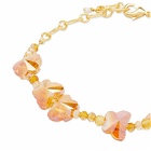 Anni Lu Women's Crystal Butterfly Bracelet in Orange